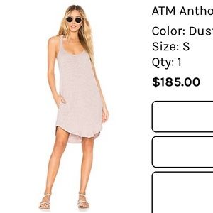 ATM Racerback Strappy Dress Dusty Mauve